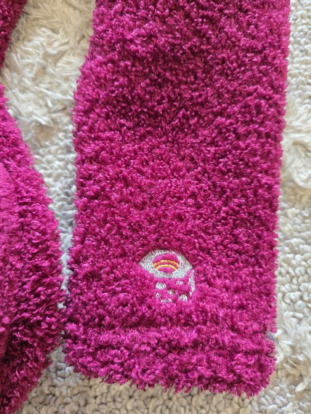 Mountain Hardwear LS Fluffy Fleece Pullover Hoodie Magenta Women's S Cozy Soft - Picture 6 of 7